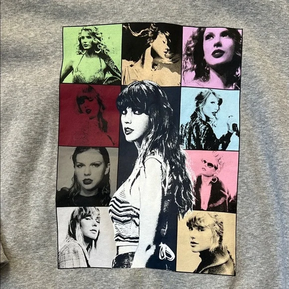 Taylor Swifts Eras Tour Gray Half-Zip Sweater - Picture 5 of 6